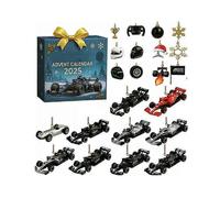 (Green)F1 Advent Calendar 2025 Racing Themed Christmas Tree Decoration Acrylic Pendant Xmas Gift for Car Lovers