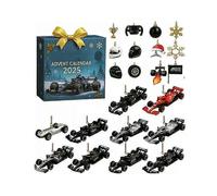 (Green)F1 Advent Calendar 2025 Racing Themed Christmas Tree Decoration Acrylic Pendant Xmas Gift for Car Lovers