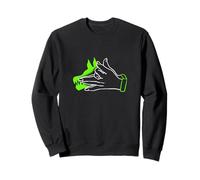 Green Feed the Wolf Within Green Graphic Sweatshirt