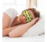 Green Fields Masque de sommeil doux pour les yeux Motif machine agricole Pour dormir Voyage Sieste Femme Homme