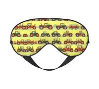 Green Fields Masque doux pour les yeux Motif machine agricole Idéal pour le voyage/le bureau/le yoga/la sieste