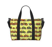 Green Fields Sac de voyage imprimé machine agricole Sac de sport Sac de sport Sac à bandoulière Sac de week-end pour homme et femme, noir, One Size