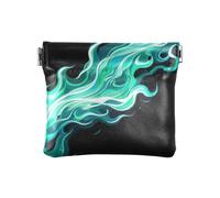 Green Fire Magnifique porte-monnaie en cuir pour femme, Feu vert - Superbe combustion, 1 size, Moderne