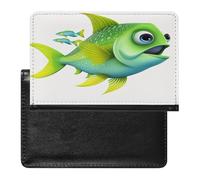 Green Fish Étui de protection pour passeport avec blocage RFID, porte-carte d'identité, portefeuille de voyage sécurisé pour passeport, tickets, cartes de crédit, style, taille unique, Style :, Taille