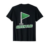 Green Flag - NO Red Flags Humour Back Print Meme Club T-Shirt