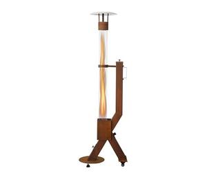 Green Flame Rocket Heater - Chauffage de Terrasse à Pellets - Acier Corten - 6,5 KW - Brûleur à Granulés de Bois - sans Fumée & Écologique
