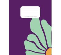 Green Flower College Ruled Notebook, , School Supplies, Notebook for School and Office, Journal - 8.5 x 11 inches, 120 Pages