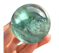 Green Fluorite Crystal Ball Crystals Sphere Gemstone Ball Crystals Polished Divination Ball Witchcraft Home Decor,55mm