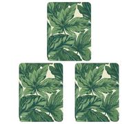Green Foliage Botanical Lot de 3 désodorisants carrés à suspendre pour voiture, maison, bureau, style noir