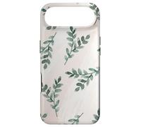Green Foliage Leaf Branch Botanical Plant Soft Pink Coque pour iPhone Air