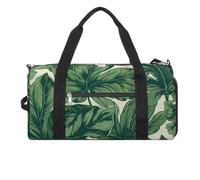 Green Foliage Sac de sport botanique pour homme et femme, sac fourre-tout imperméable, grand sac de sport pour voyage et entraînement