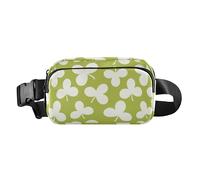 Green Fresh Clover Joli sac à bandoulière pour homme et femme avec sangle réglable pour voyage, course à pied, randonnée, Trèfle vert frais, 1 size