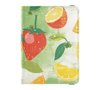 Green Fresh Fruits Summer Portefeuille décoratif en cuir pour passeport et carte de vaccin Organiseur de documents de voyage Portefeuille léger, fruits verts frais été, 1 size