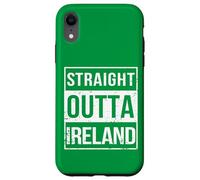 Green Funny Straight Outta Ireland Dublin UK Great Britain Coque pour iPhone XR