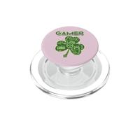 Green Gamer Shamrock Jeux vidéo Patricks Day Jeu de Jeu PopSockets PopGrip pour MagSafe