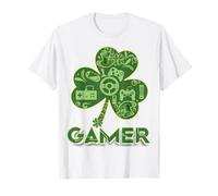 Green Gamer Shamrock Jeux vidéo Patricks Day Jeu de Jeu T-Shirt
