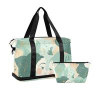 Green Gemini Sac à main pour fille avec poche humide Sangle réglable Grand sac de sport multifonction pour homme et femme