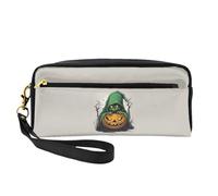 Green Ghost Horror Halloween Pumpkin 1 Print Elegant Women Makeup Bag Travel Companion Pouch Toiletry for School Office Case