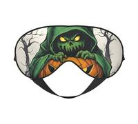 Green Ghost Horror Halloween Pumpkin 1 Print Masque pour les yeux Confortable Couverture Complète Léger Hommes Femmes Extérieur Voyage Relaxation