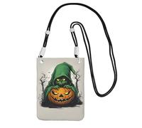 Green Ghost Horror Halloween Pumpkin 1 Print Women Men Slim Phone Crossbody Bag Waterproof Bags Festival Running Biking Use, Noir , Taille unique