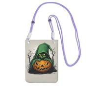Green Ghost Horror Halloween Pumpkin 1 Print Women Men Slim Phone Crossbody Bag Waterproof Bags Festival Running Biking Use, violet, Taille unique