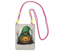 Green Ghost Horror Halloween Pumpkin 1 Print Women Men Slim Phone Crossbody Bag Waterproof Bags Festival Running Biking Use, Fuchsia, Taille unique