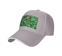 Green Ghost Horror Halloween Pumpkin Casual Sandwich Baseball Cap Réglable Unisexe Dad Hat Respirant Sports Voyage Chapeau, gris, Taille unique