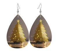 Green Ghost Horror Halloween Pumpkin Print Leather Earrings - Dangle Earrings Drop Earrings Lightweight Teardrop Jewelry, Costume Party Pendentifs, taille unique, Cuir