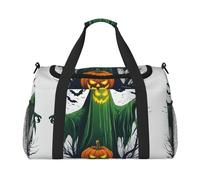 Green Ghost Horror Sac à main Motif citrouille d'Halloween Pour homme et femme Idéal pour les voyageurs fréquents, Noir , Taille unique