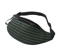 Green Ghost Horror Sac banane léger avec imprimé citrouille d'Halloween Unisexe Pour randonnée, cyclisme, course à pied, usage quotidien