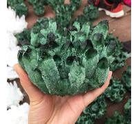 Green Ghost Phantom Quartz Crystal Cluster Wedding Decoration Aquarium Ornaments Gemstone Stone