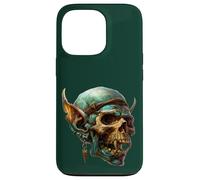 Green Goblin Core Skeleton Face Men Graphic Halloween Skull Coque pour iPhone 13 Pro