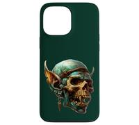 Green Goblin Core Skeleton Face Men Graphic Halloween Skull Coque pour iPhone 13 Pro Max