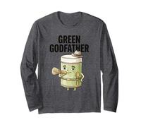 Green Godfather Matcha Fan Citation Tea Humour Squad Culture Dad Manche Longue