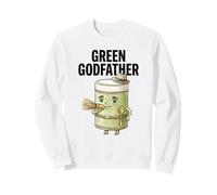 Green Godfather Matcha Fan Citation Tea Humour Squad Culture Dad Sweatshirt