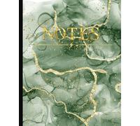 Green Gold Marble Notes Paperback: 120 pages, College ruled, matte cover, 7.5 x 9.25" For thoughts, to-do lists, organization, school, work, home, gift for adults, teen and children