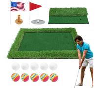 Green golf flottant, set de golf, Kokorona Floating Green-90 × 60 cm Eva Pool tapis avec 2 drapeaux et 10 balles, idéal pour l'entraînement putt et chipping dans le jardin et la piscine