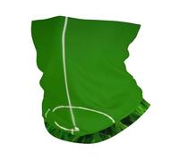Green Grass Field Soccer Playground The Ball Prints Masque de sport multifonction adapté pour les sports par temps froid