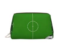 Green Grass Field Soccer Playground The Ball Trousse de toilette de voyage avec fermeture éclair pour la maison et les voyages