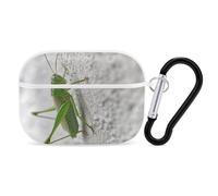 Green Grasshopper - Organiseur pour écouteurs - Antichoc - Avec mousqueton - Anti-chute - Pour Airpods Pro 2ème génération - Blanc