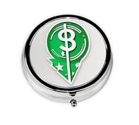 Green Hair Symbola Petite boîte à médicaments à trois compartiments qui peut être placée dans votre poche ou votre sac à main et peut stocker des vitamines.