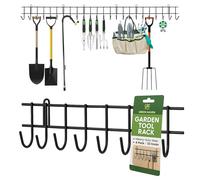 Green Haven Étagère de rangement pour outils de jardin 160 cm - Support mural en métal pour outils de jardin - Organiseur d'outils de jardin robuste - Support de jardin pour accessoires de jardin tels