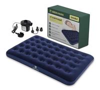 Green Haven Lit de Camping Gonflable Double avec Pompe à air électrique AC (191 x 137 x 22 cm) - Matelas Gonflable Double imperméable | Matelas de Camping à gonflage Rapide idéal pour Le Camping et
