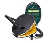 GREEN HAVEN Pompe à Pied puissante de 5 litres - Pompe à Matelas pneumatique Manuelle légère, compacte pour Matelas gonflables avec 2 Buses, Pompe à Matelas pneumatique Robuste pour Tous Les Objets