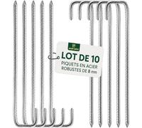 Green Haven Sardines de Fixation Tente | piquets ancrage Acier 30 cm lot