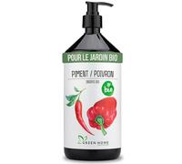 Green Home Engrais BIO Piment & Poivrons 1 L avec pompe doseuse - Engrais liquide NPK 3-2-6 riche en potassium - Idéal pour piments, poivrons et tomates