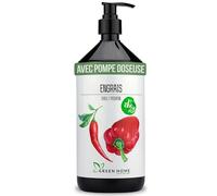 Green Home Engrais BIO Piment & Poivrons 1 L avec pompe doseuse - Engrais liquide NPK 3-2-6 riche en potassium - Idéal pour piments, poivrons et tomates