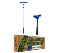 Green Home | Set Perforateur de papier peint | Rouleau à picots pour perforer le papier peint | Rouleau hérisson télescopique + grattoir à peinture