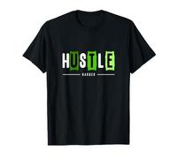 Green Hustle Harder Green Graphic T-Shirt