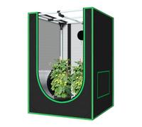 Green Hut Tente de Culture hydroponique réfléchissante 600D Mylar 61 x 61 x 91,4 cm, système hydroponique pour Plantes à l'intérieur